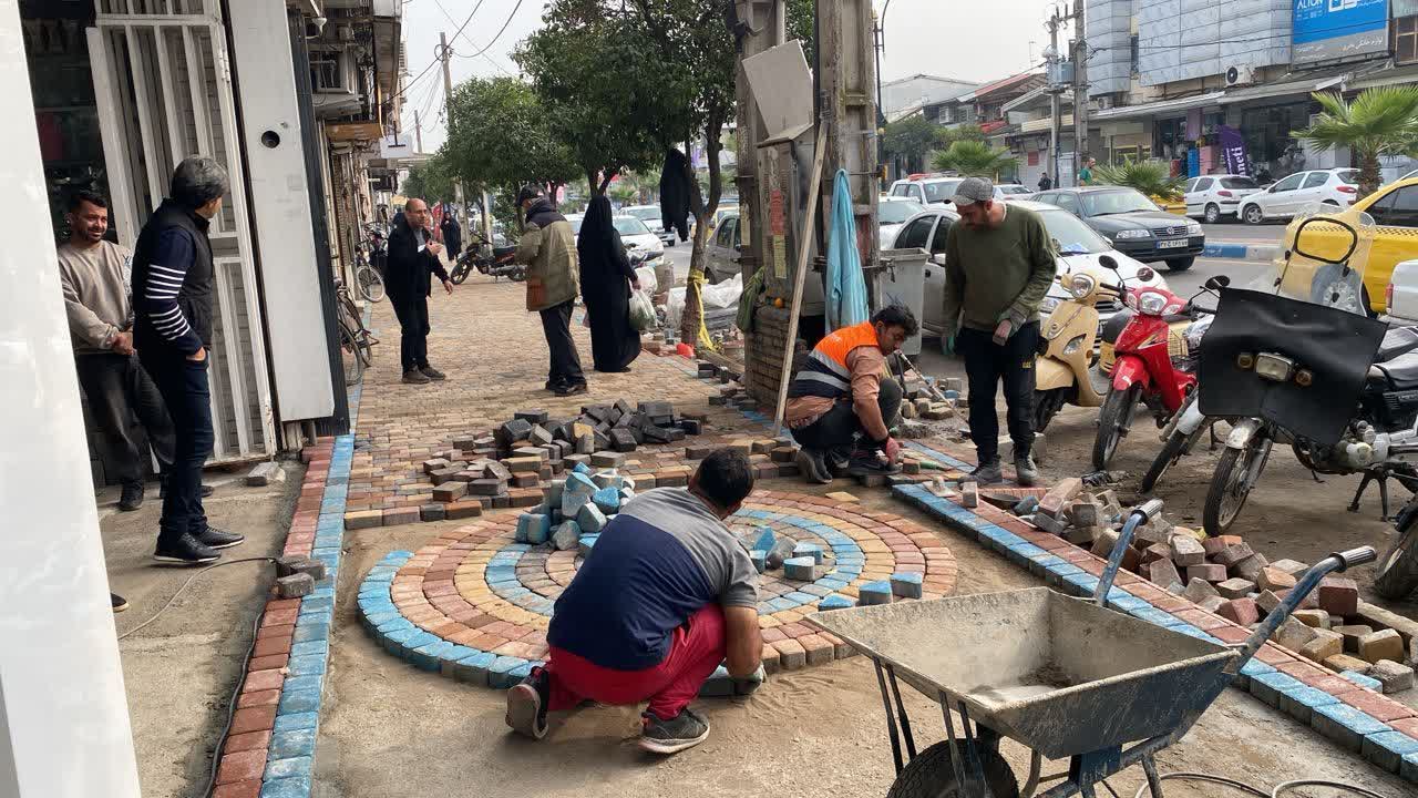 عملیات عمرانی پروژه پیاده روسازی